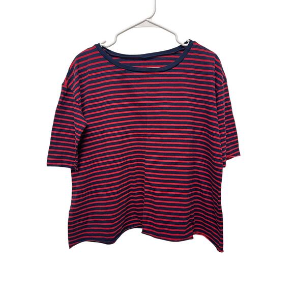 Frank & Eileen Josephine French Tee Red and Navy stripe Size Medium NWOT